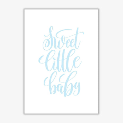 Sweet little baby blue modern fine art print, framed childrens nursey wall art poster