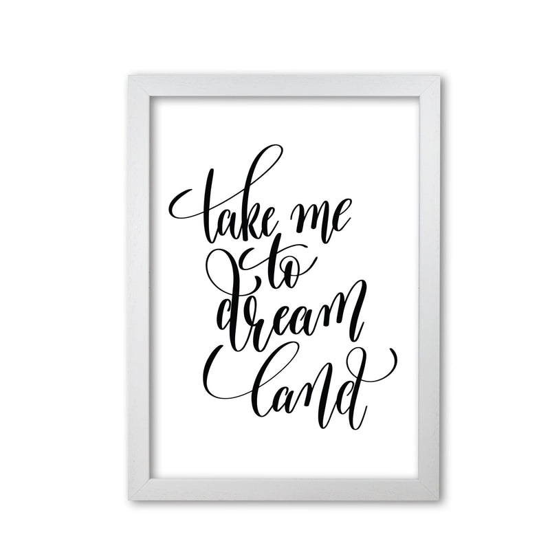 Take me to dream land black modern fine art print