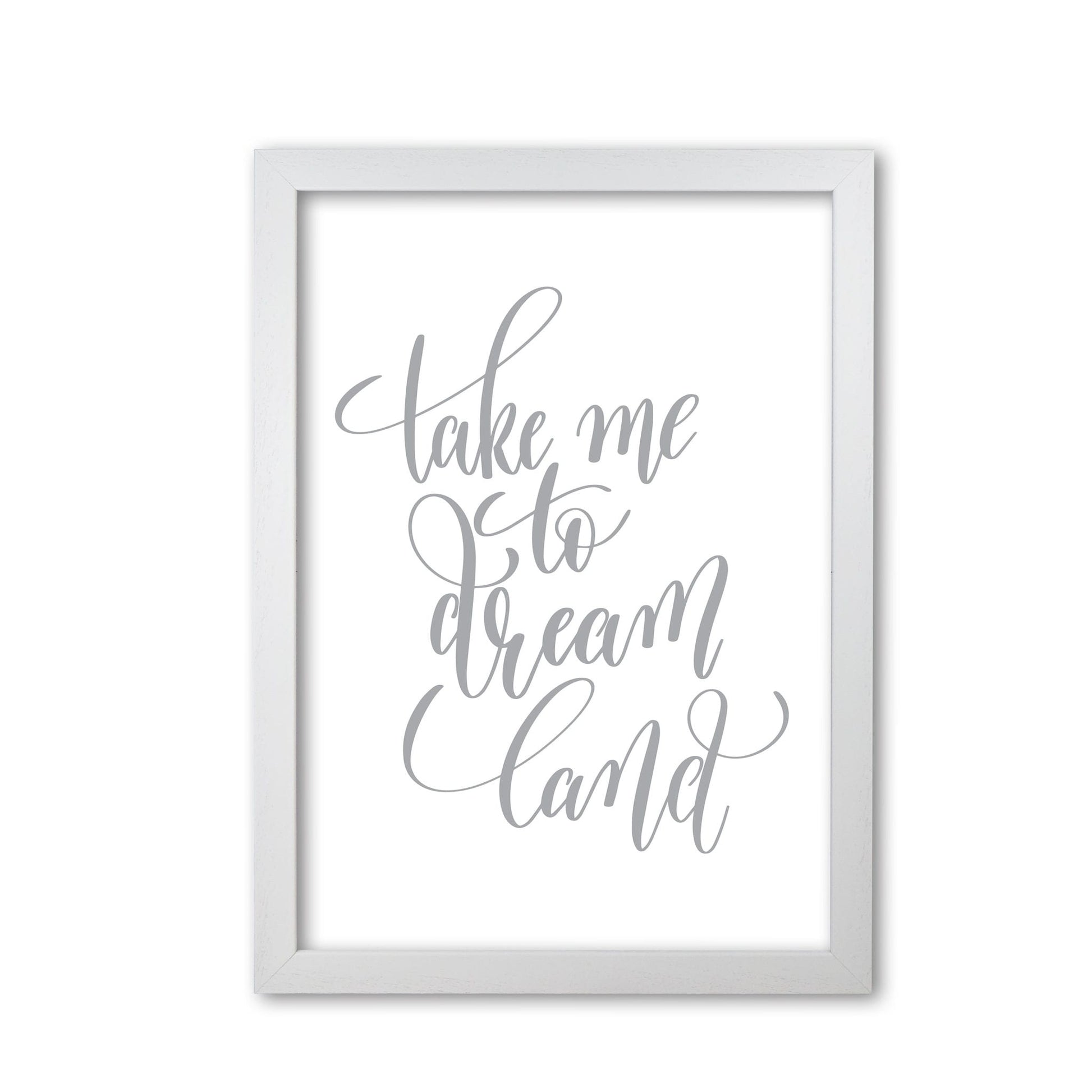 Take me to dream land grey modern fine art print