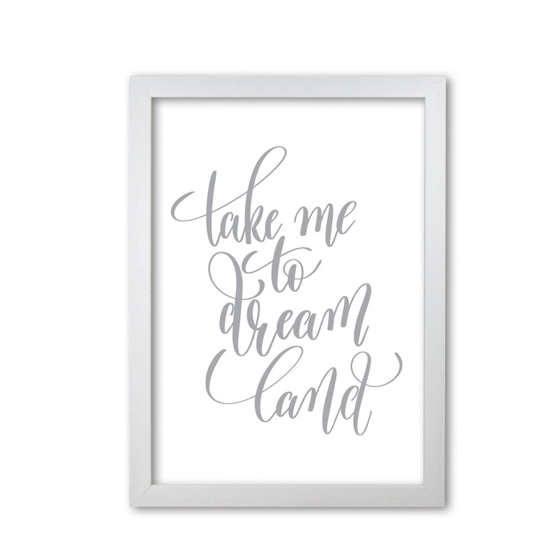 Take me to dream land grey modern fine art print