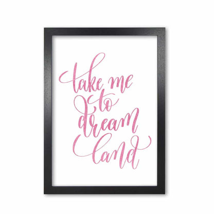 Take me to dreamland pink watercolour modern fine art print