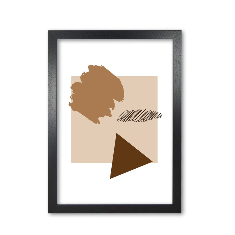 Taupe square mismatch abstract modern fine art print