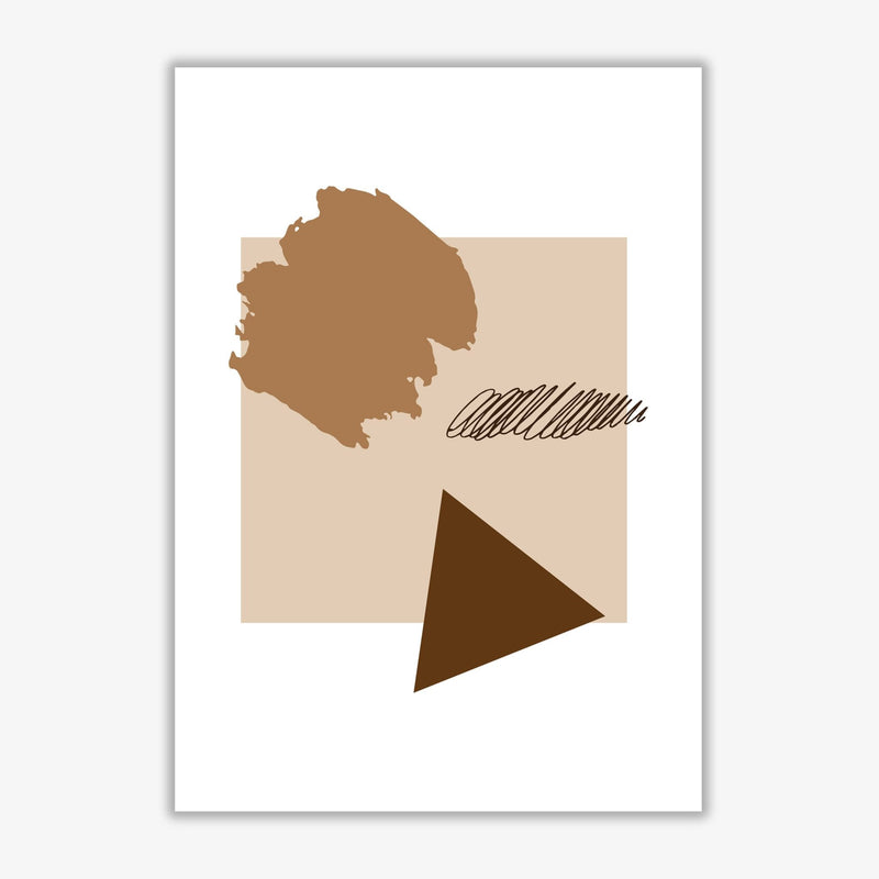 Taupe square mismatch abstract modern fine art print