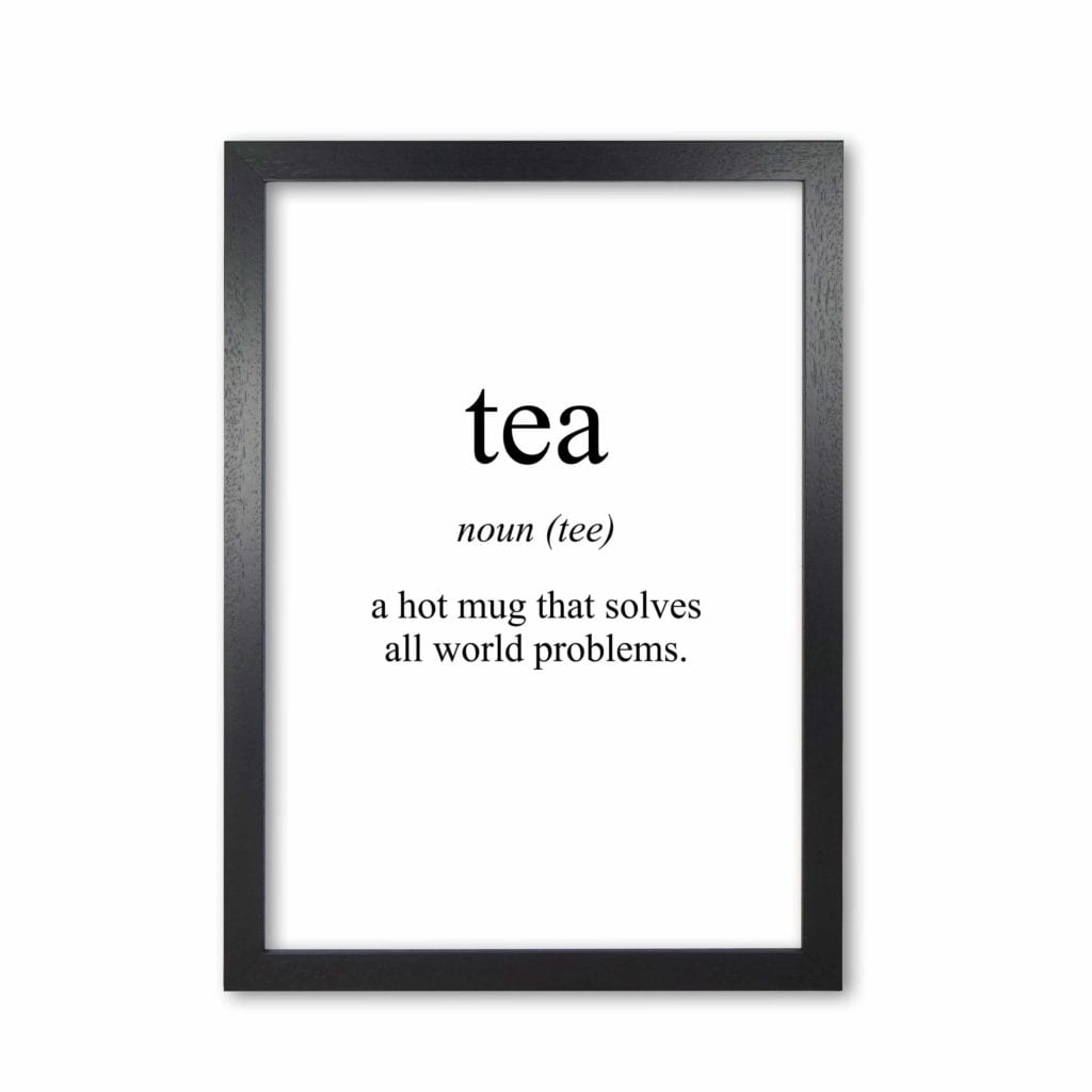 Tea modern fine art print, framed kitchen wall art