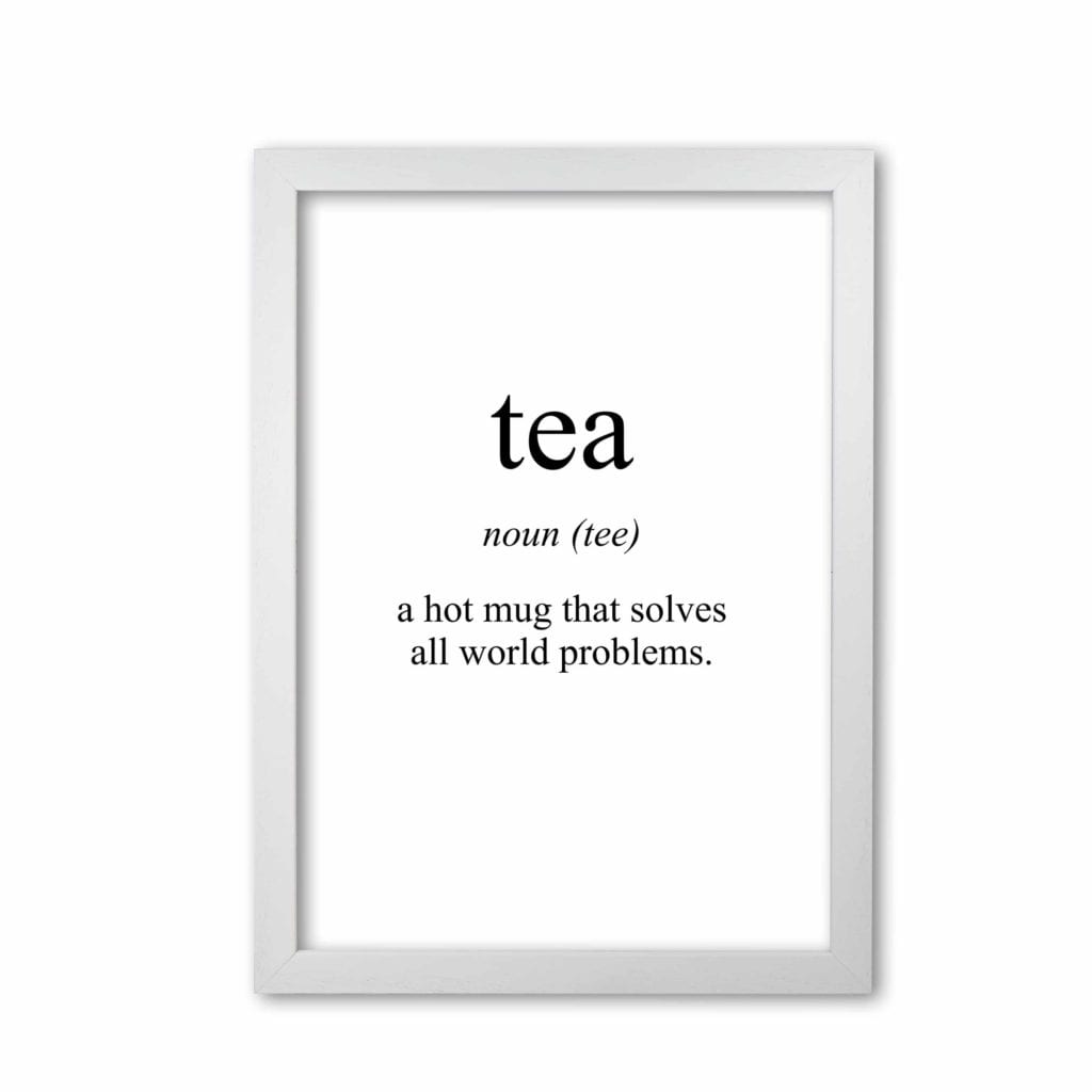 Tea modern fine art print, framed kitchen wall art
