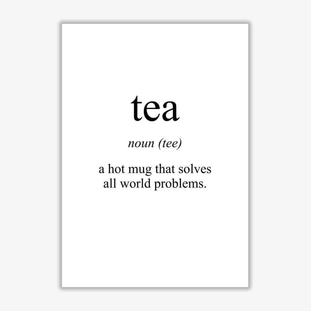 Tea modern fine art print, framed kitchen wall art
