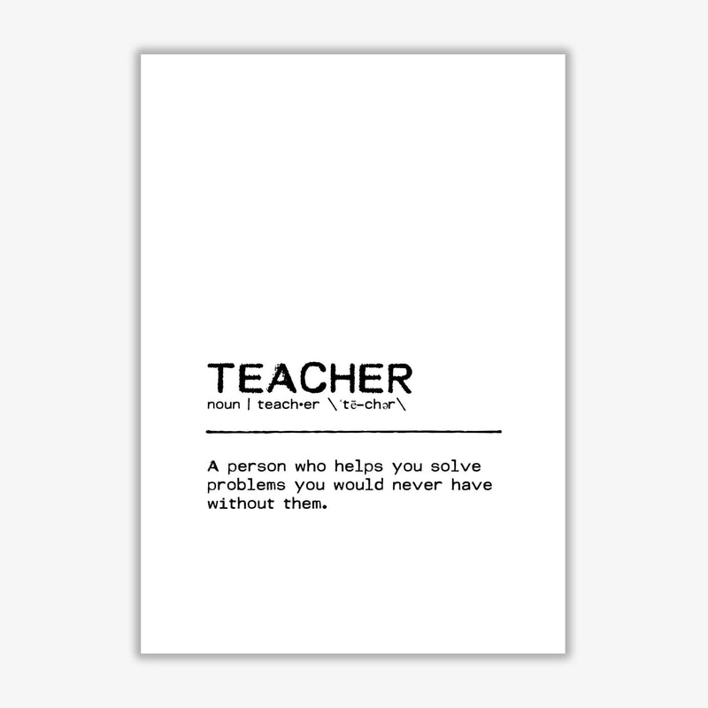 Teacher help definition quote fine art print by orara studio