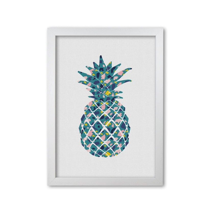 Teal pineapple fine art print by orara studio, framed kitchen wall art