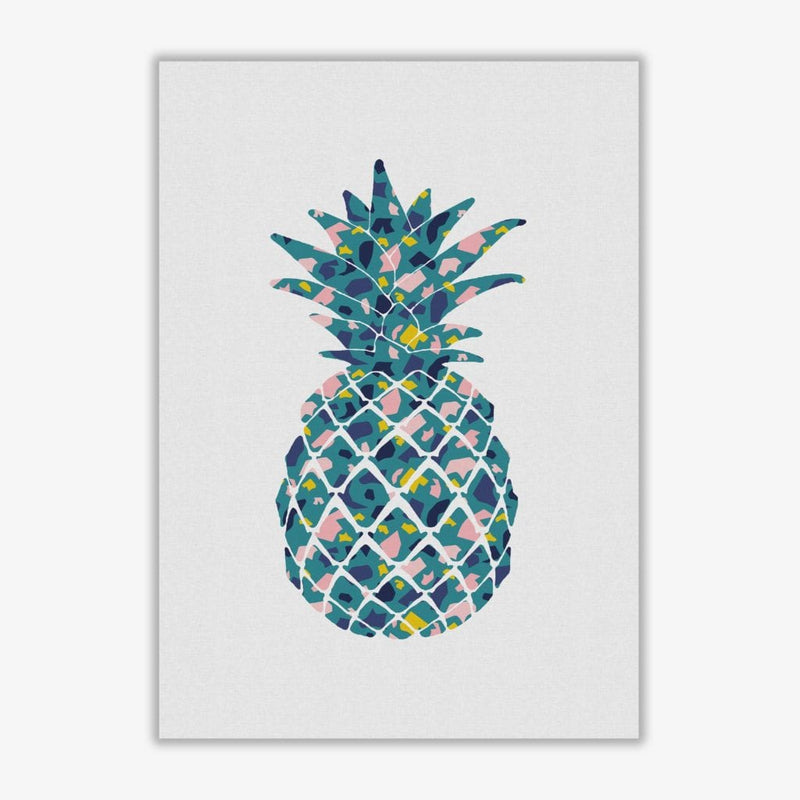 Teal pineapple fine art print by orara studio, framed kitchen wall art