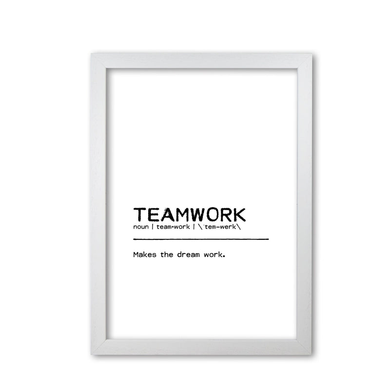 Teamwork dream definition quote fine art print by orara studio