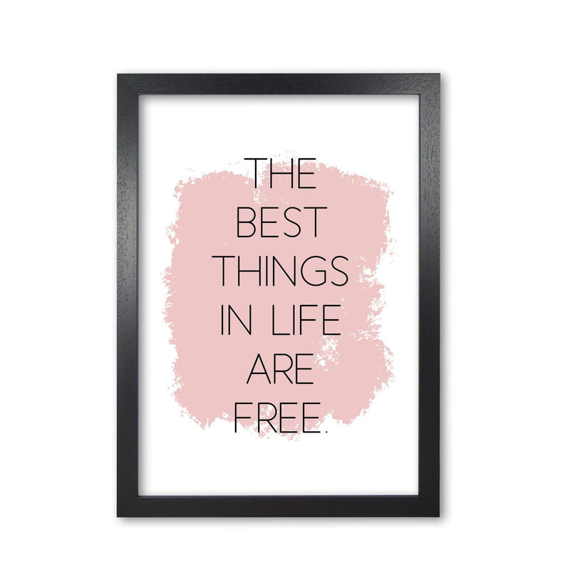 The best things in life are free modern fine art print