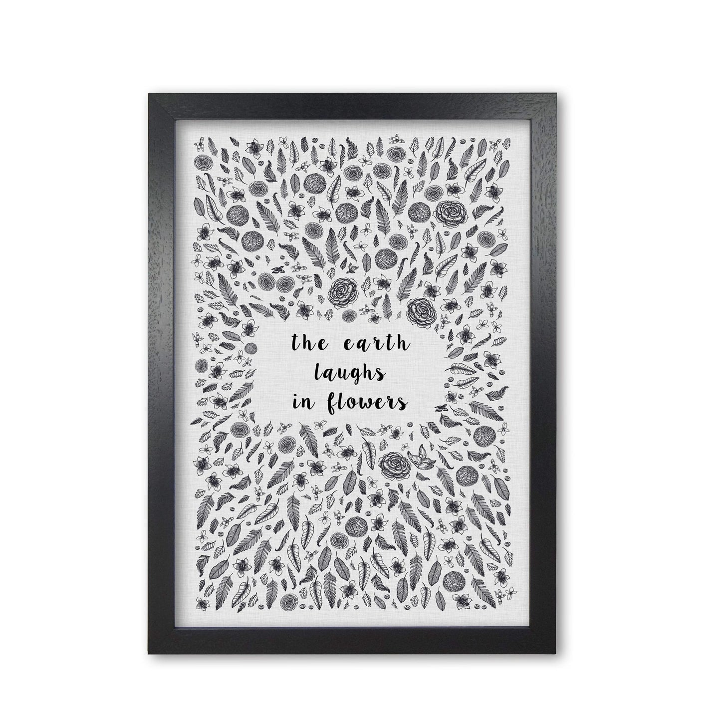 The earth laughs in flowers shakespeare quote fine art print by orara studio