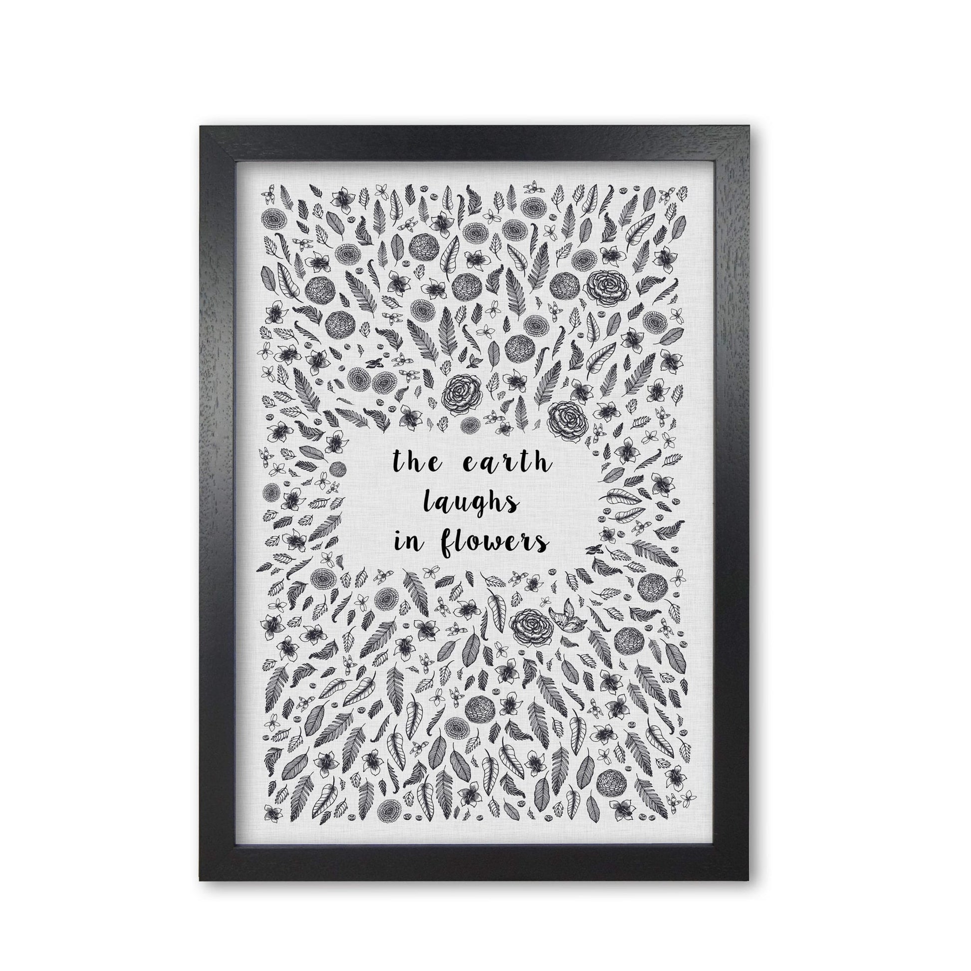 The earth laughs in flowers shakespeare quote fine art print by orara studio