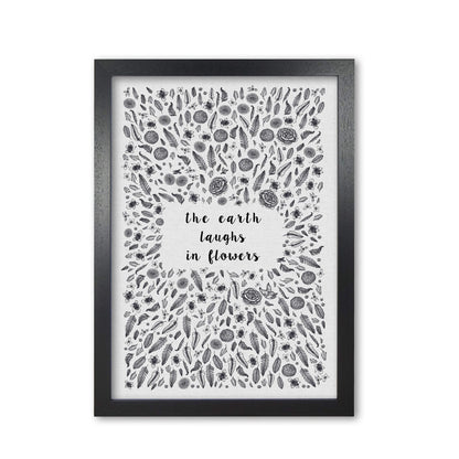 The earth laughs in flowers shakespeare quote fine art print by orara studio