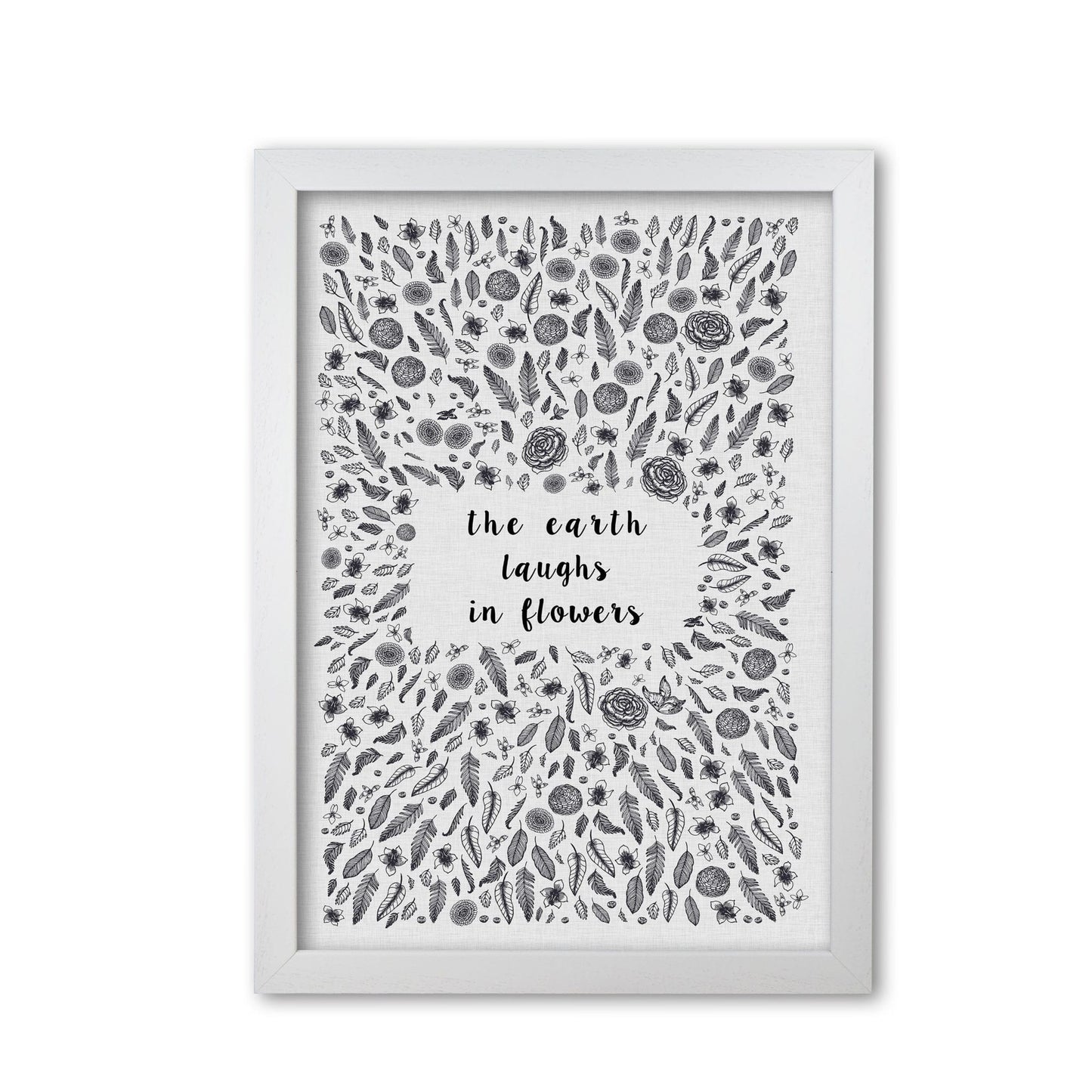 The earth laughs in flowers shakespeare quote fine art print by orara studio