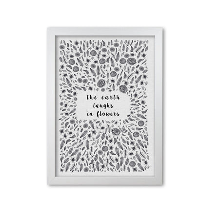 The earth laughs in flowers shakespeare quote fine art print by orara studio