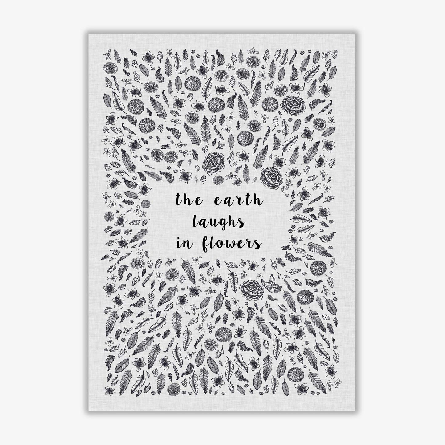The earth laughs in flowers shakespeare quote fine art print by orara studio