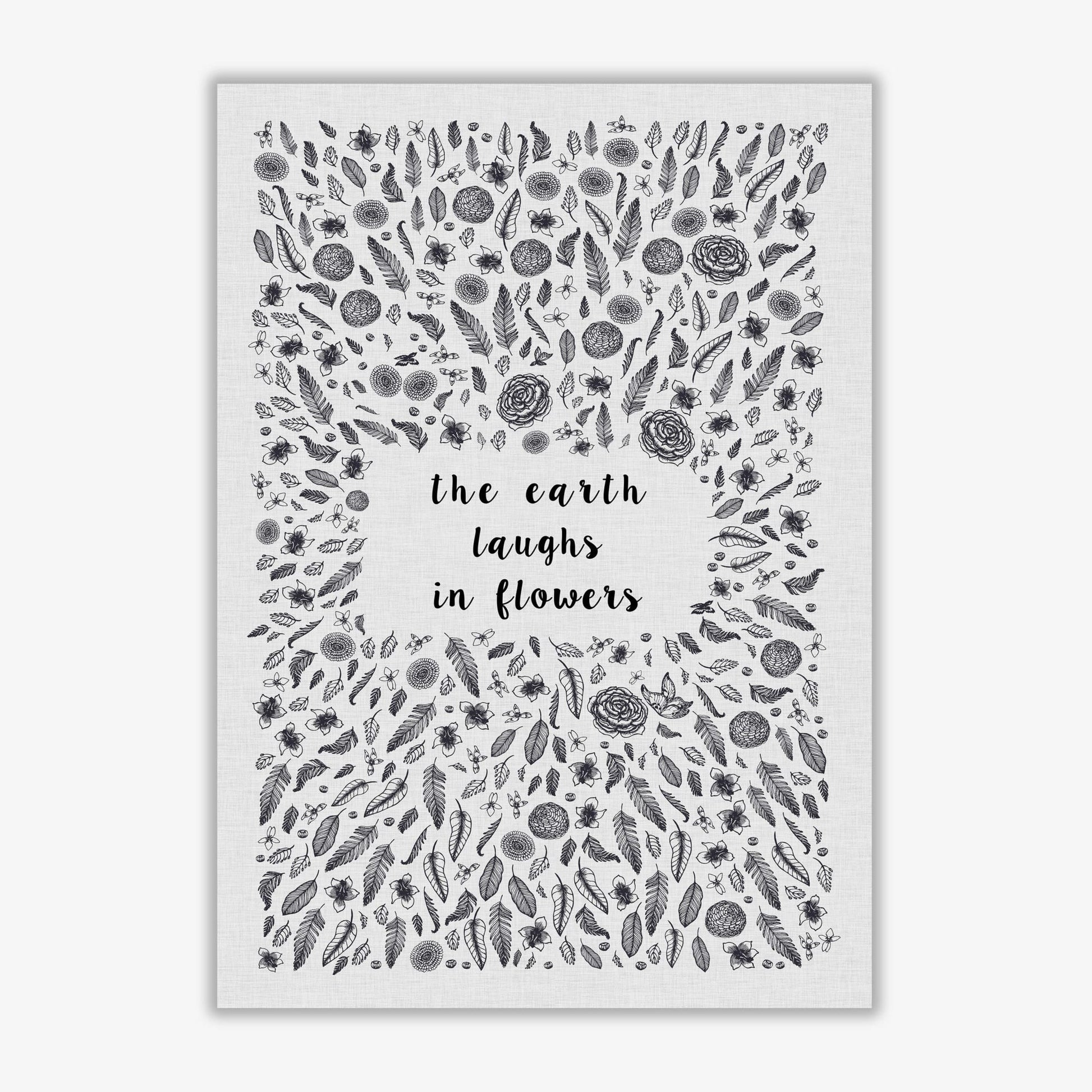 The earth laughs in flowers shakespeare quote fine art print by orara studio