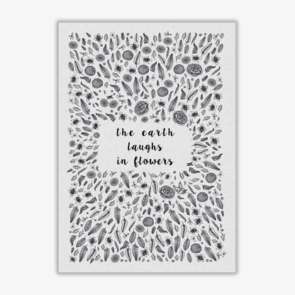 The earth laughs in flowers shakespeare quote fine art print by orara studio