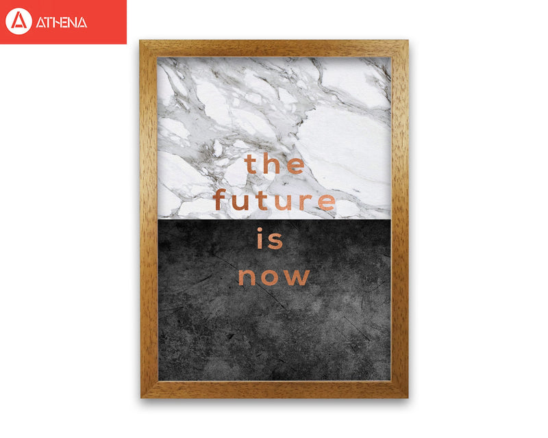 The future is now copper quote fine art print by orara studio
