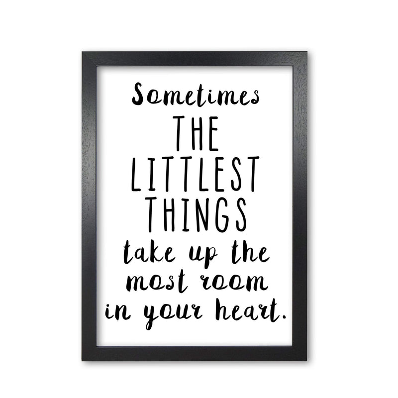 The littlest things black modern fine art print