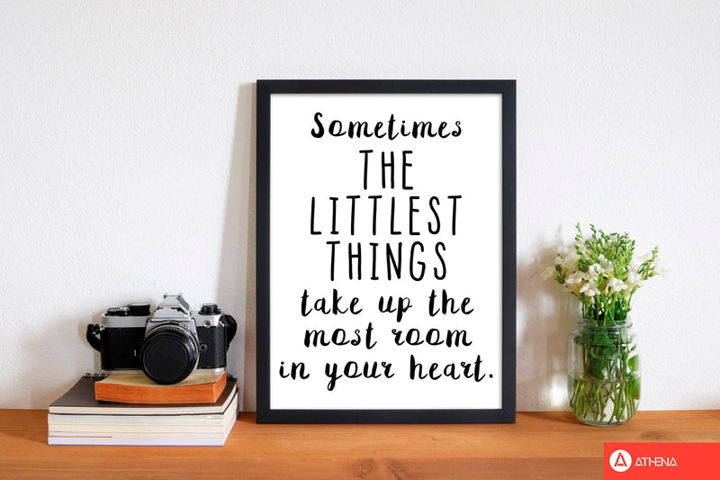 The littlest things black modern fine art print