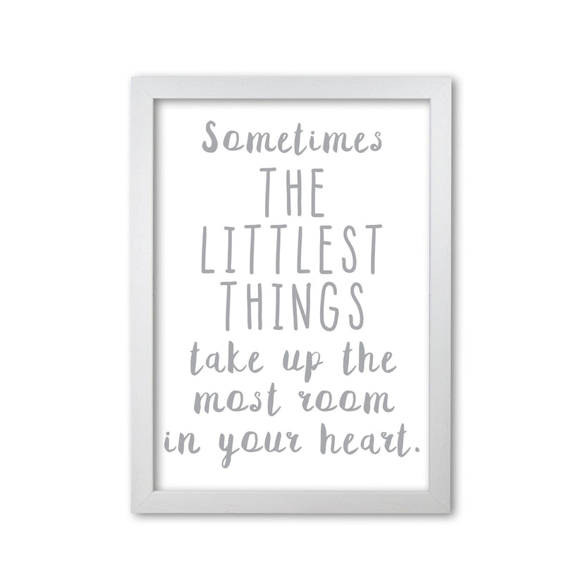 The littlest things grey modern fine art print