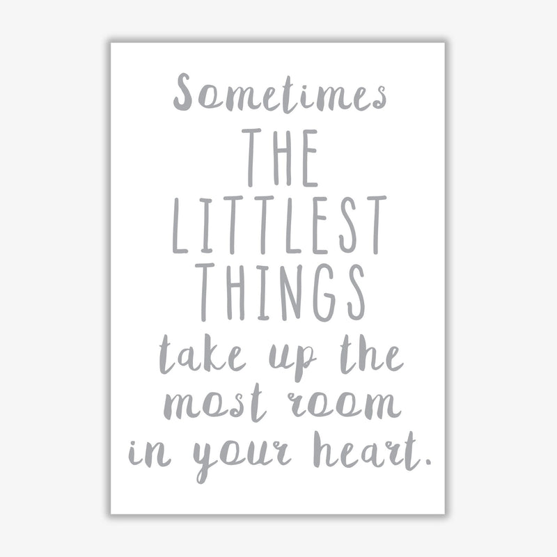 The littlest things grey modern fine art print