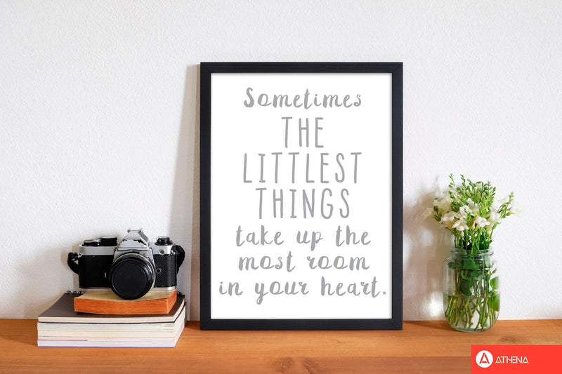 The littlest things grey modern fine art print