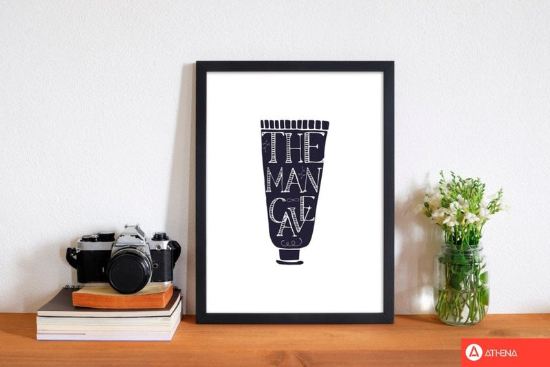 The man cave 1 modern fine art print, framed bathroom wall art