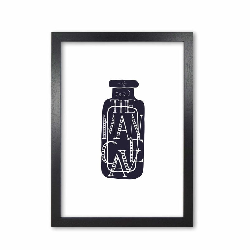 The man cave 3 modern fine art print, framed bathroom wall art