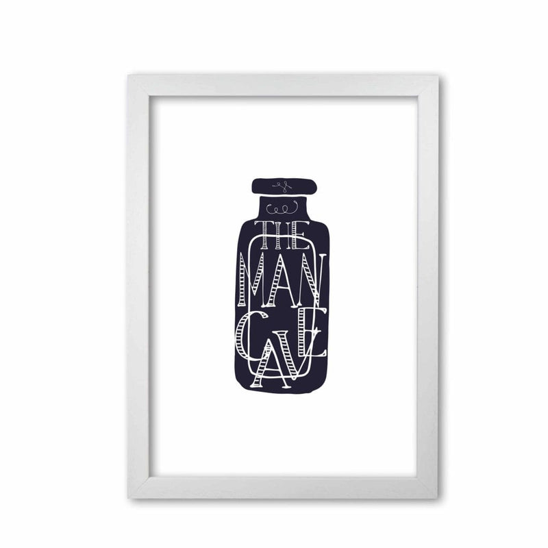 The man cave 3 modern fine art print, framed bathroom wall art