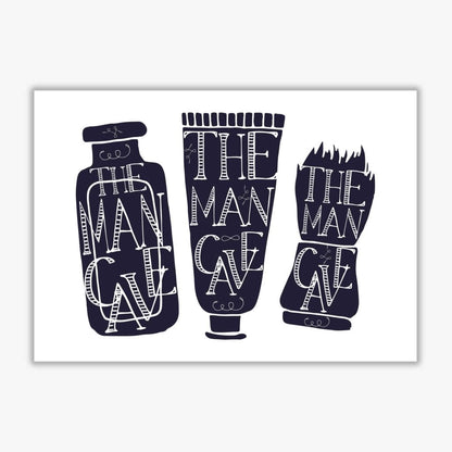 The man cave 4 modern fine art print, framed bathroom wall art