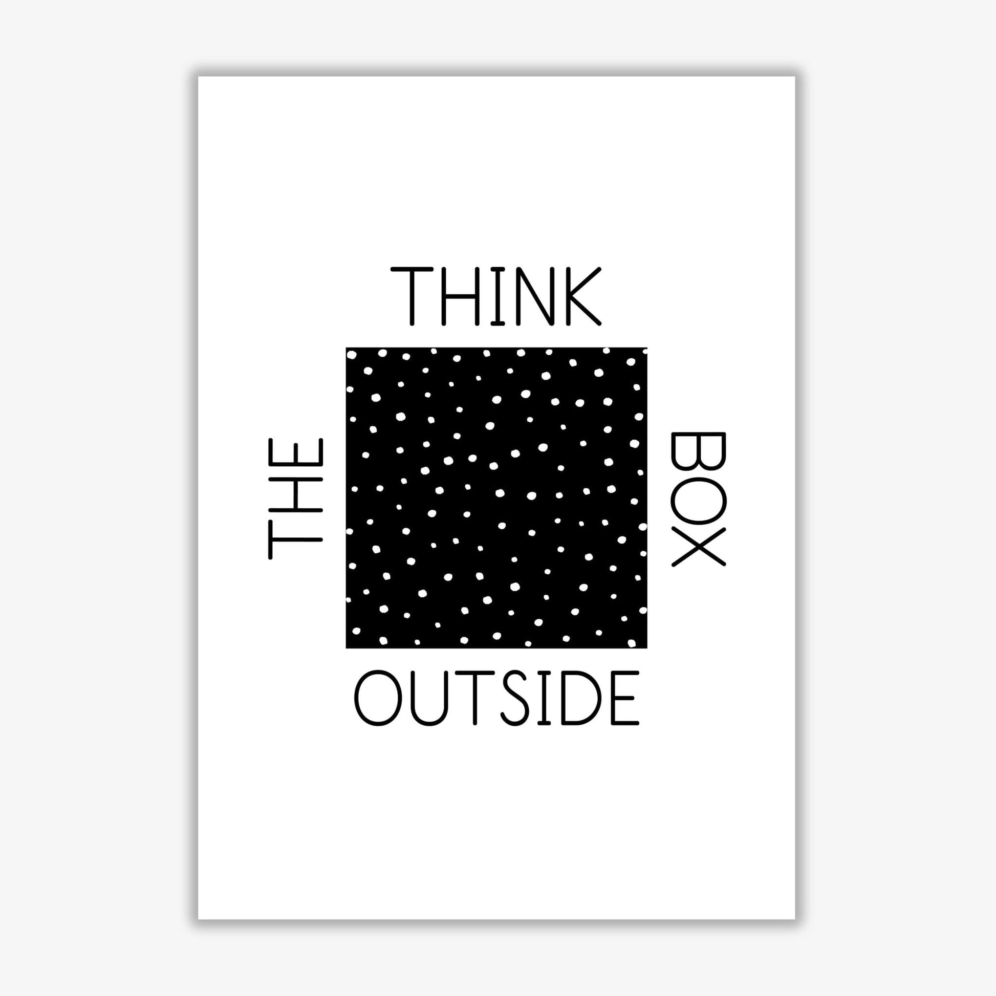 Think outside the box modern fine art print
