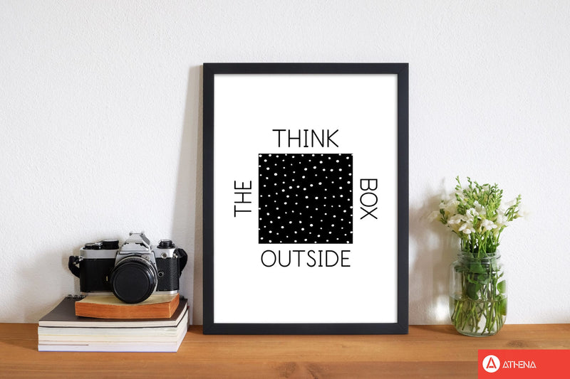 Think outside the box modern fine art print