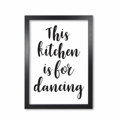 This kitchen is for dancing modern fine art print, framed kitchen wall art