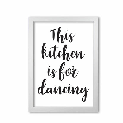 This kitchen is for dancing modern fine art print, framed kitchen wall art