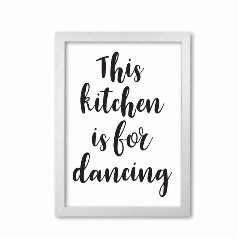 This kitchen is for dancing modern fine art print, framed kitchen wall art