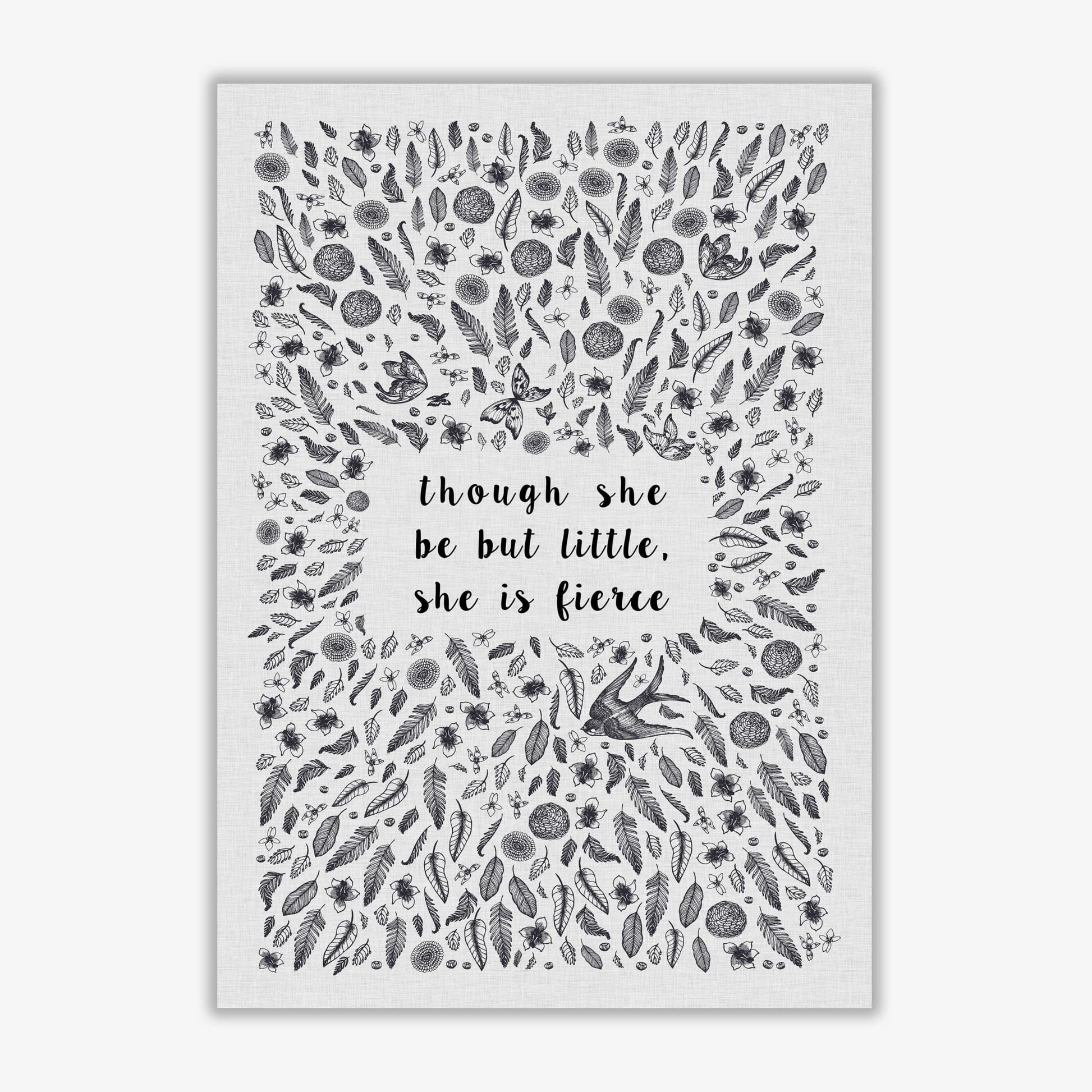 Though she be but little, she is fierce fine art print by orara studio