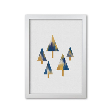 Trees blue &#038; yellow fine art print by orara studio