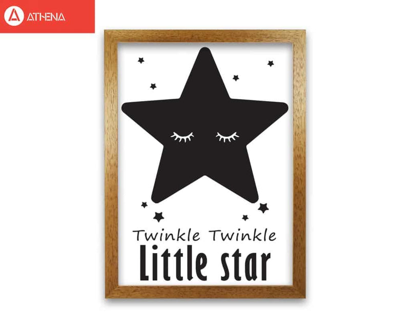 Twinkle twinkle little star modern fine art print, framed childrens nursey wall art poster