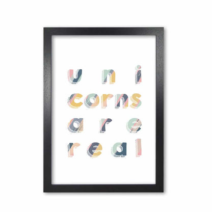 Unicorns are real fine art print by orara studio, framed childrens nursey wall art poster