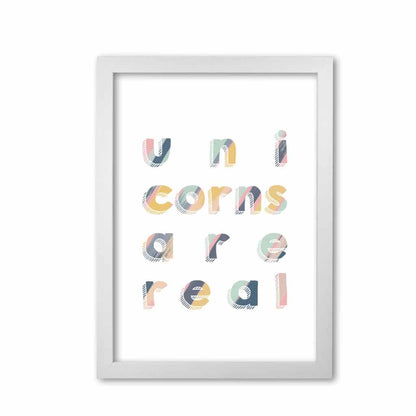 Unicorns are real fine art print by orara studio, framed childrens nursey wall art poster