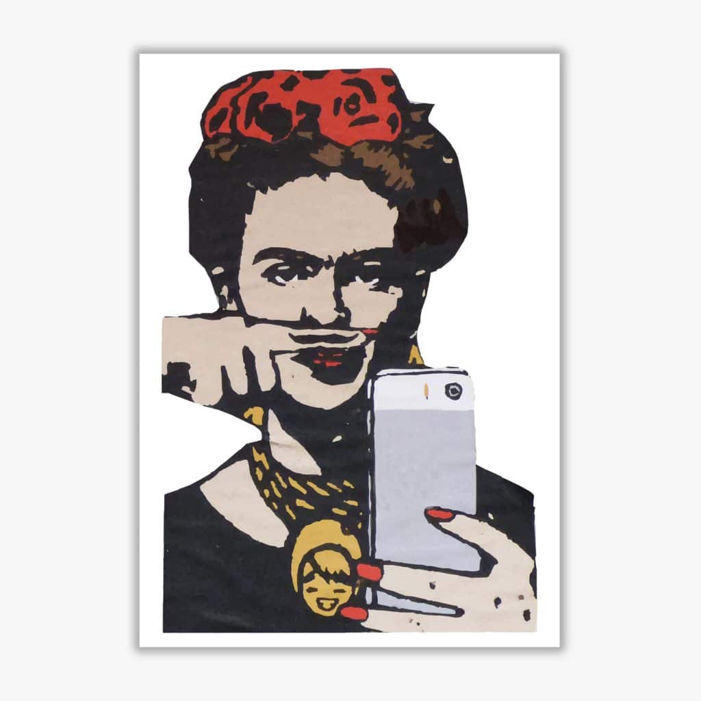 Urban frida kahlo modern fine art print