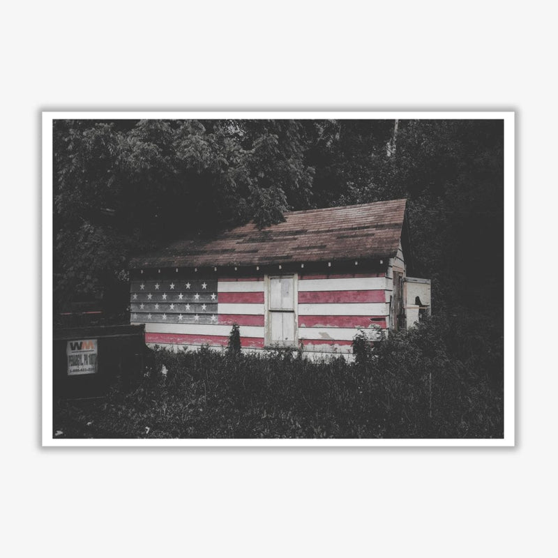 Usa hut modern fine art print