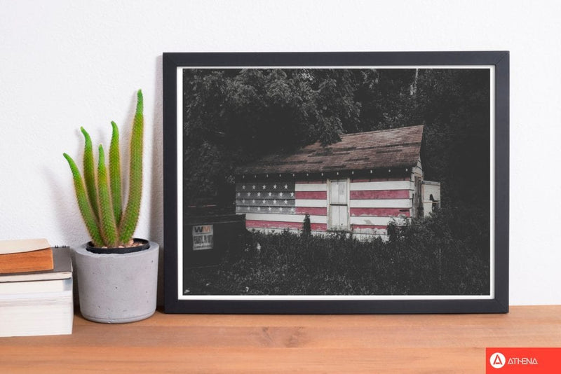 Usa hut modern fine art print