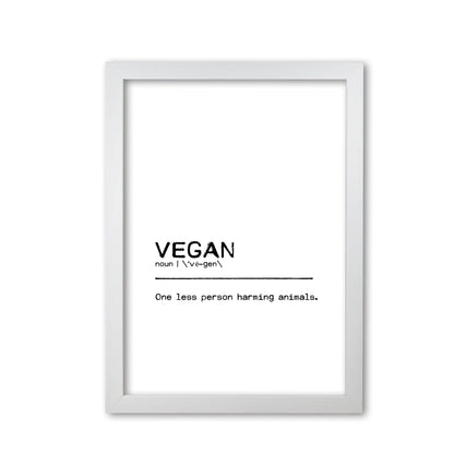 Vegan person definition quote fine art print by orara studio