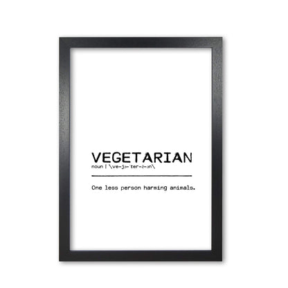 Vegetarian person definition quote fine art print by orara studio