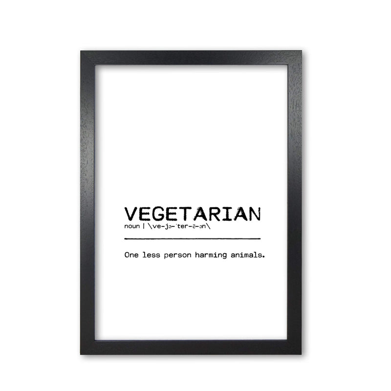 Vegetarian person definition quote fine art print by orara studio