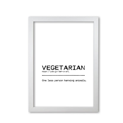Vegetarian person definition quote fine art print by orara studio